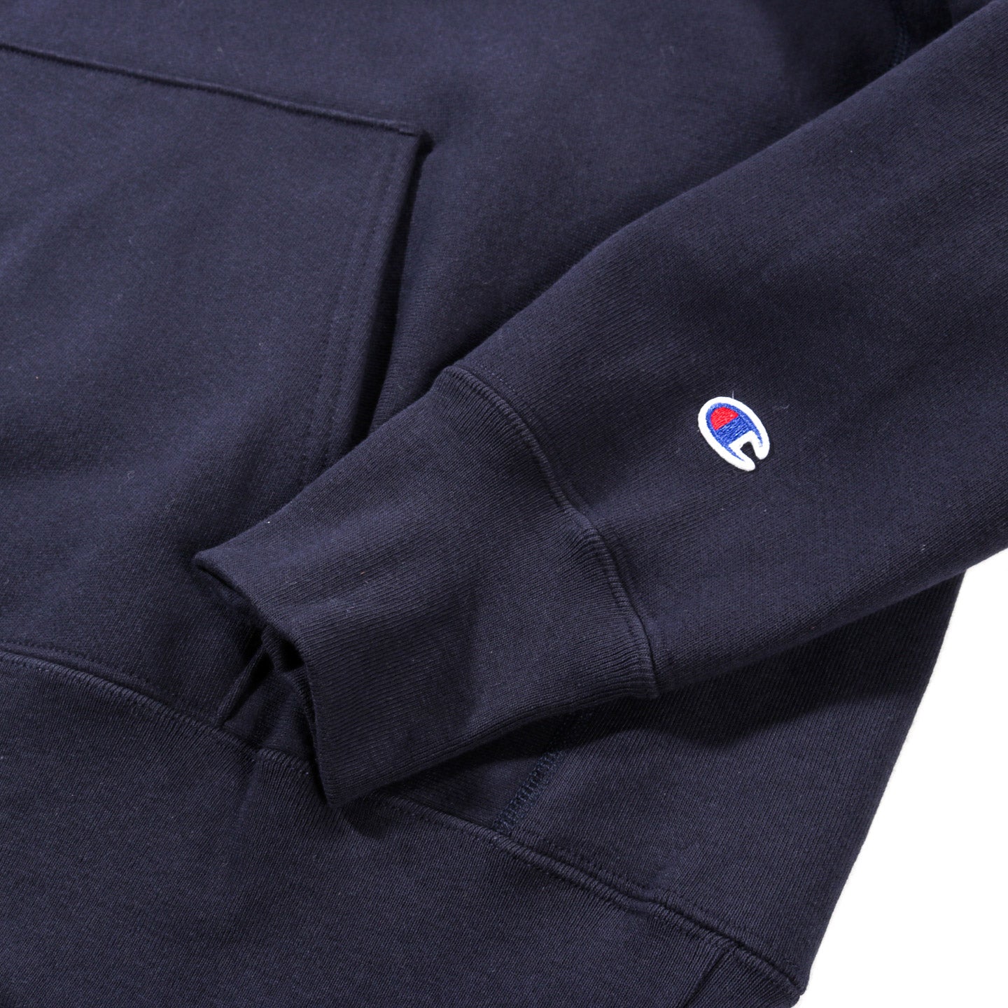 CHAMPION MADE IN THE USA HOODED SWEATSHIRT NAVY