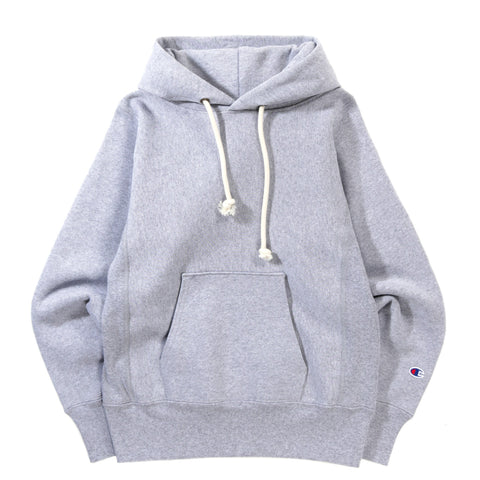 CHAMPION MADE IN THE USA HOODED SWEATSHIRT OXFORD GREY