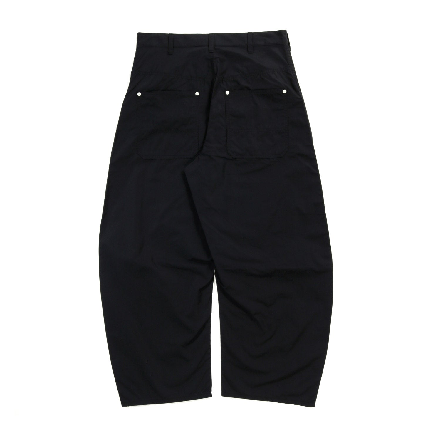 COMME DES GARCONS HOMME P026 WIDE COTTON POPLIN PANTS BLACK