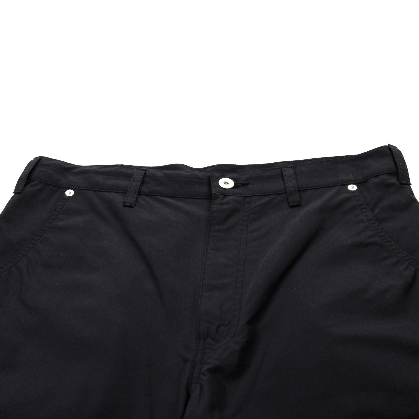 COMME DES GARCONS HOMME P026 WIDE COTTON POPLIN PANTS BLACK