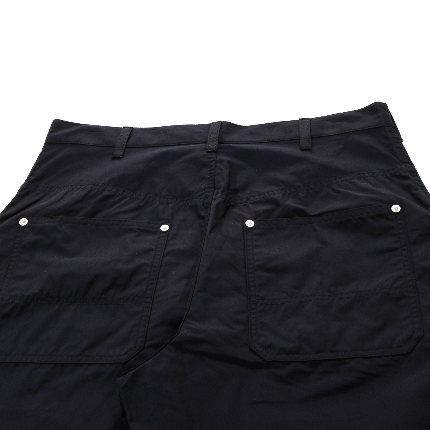 COMME DES GARCONS HOMME P026 WIDE COTTON POPLIN PANTS BLACK