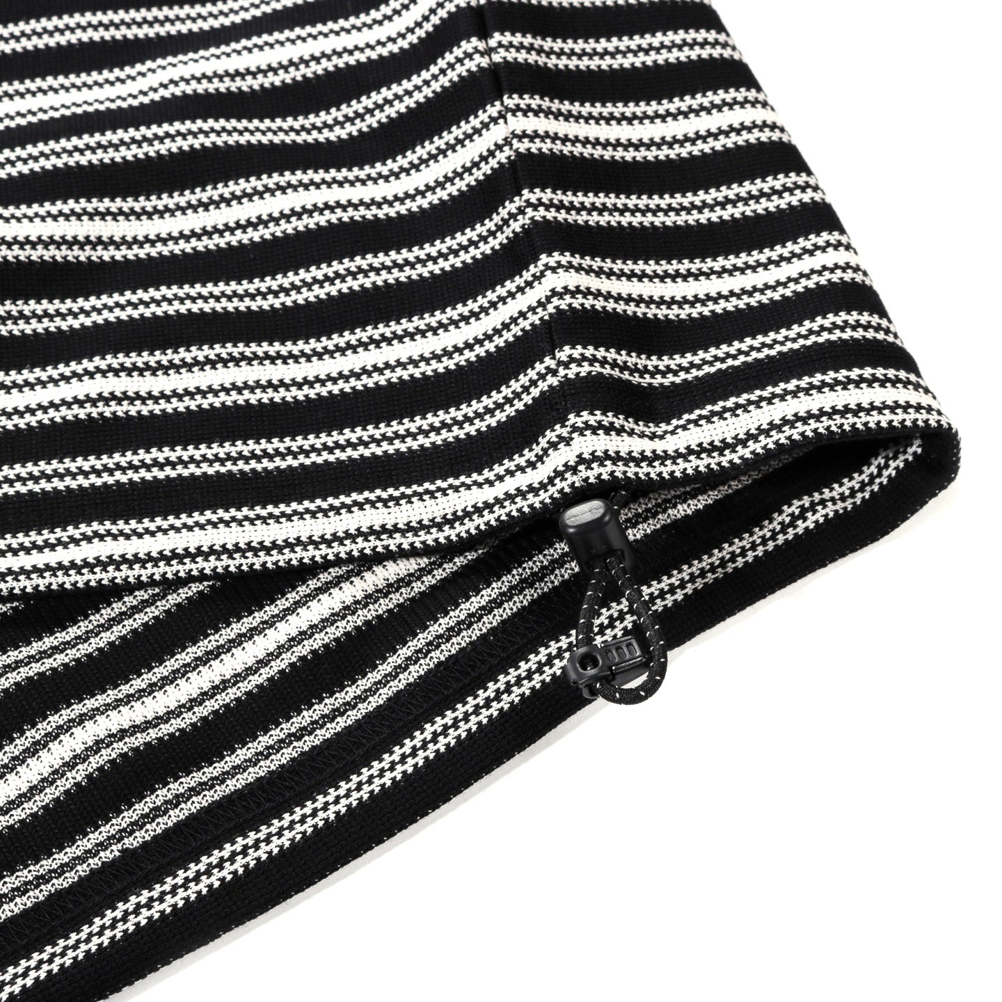 COMME DES GARCONS HOMME T018 COTTON RASCHEL STRIPE SHORTSLEEVE PULLOVER BLACK
