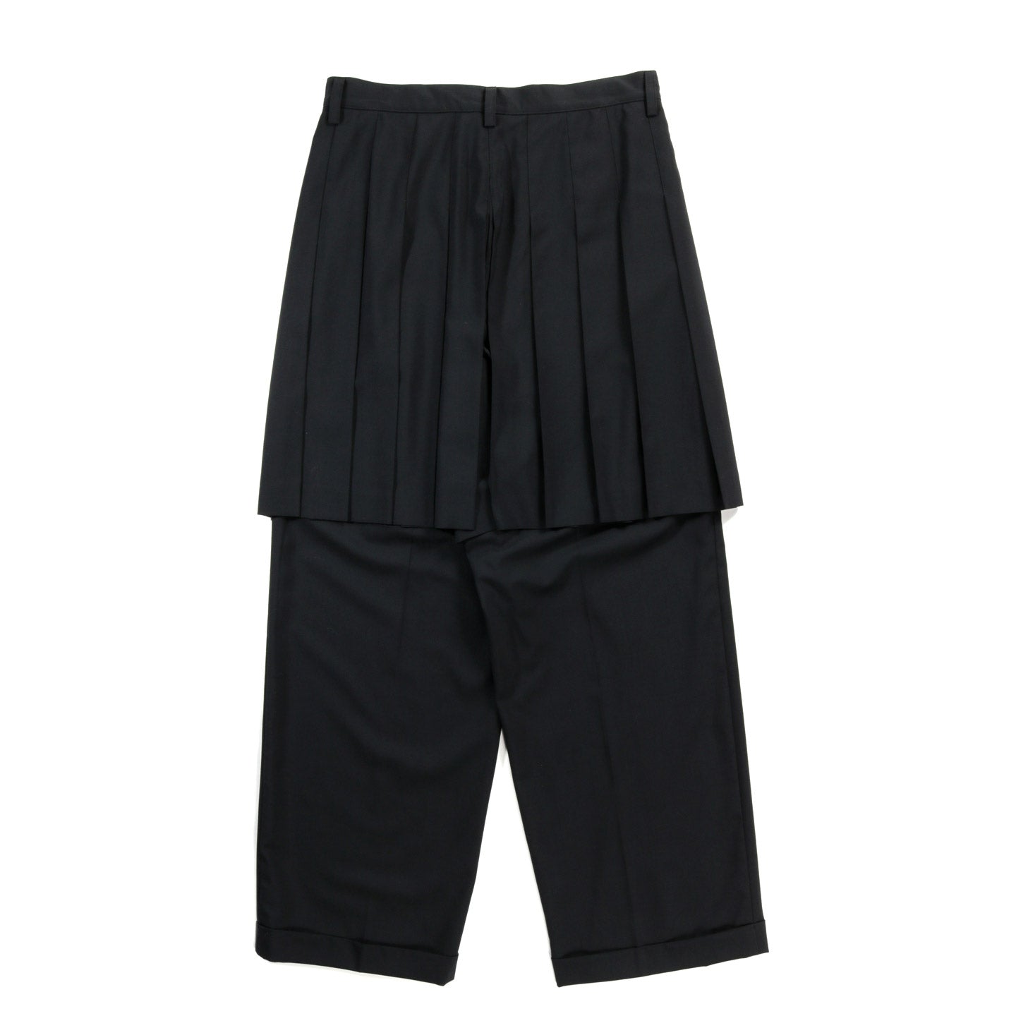 COGNOMEN PLEATED LAYERED PANTS BLACK