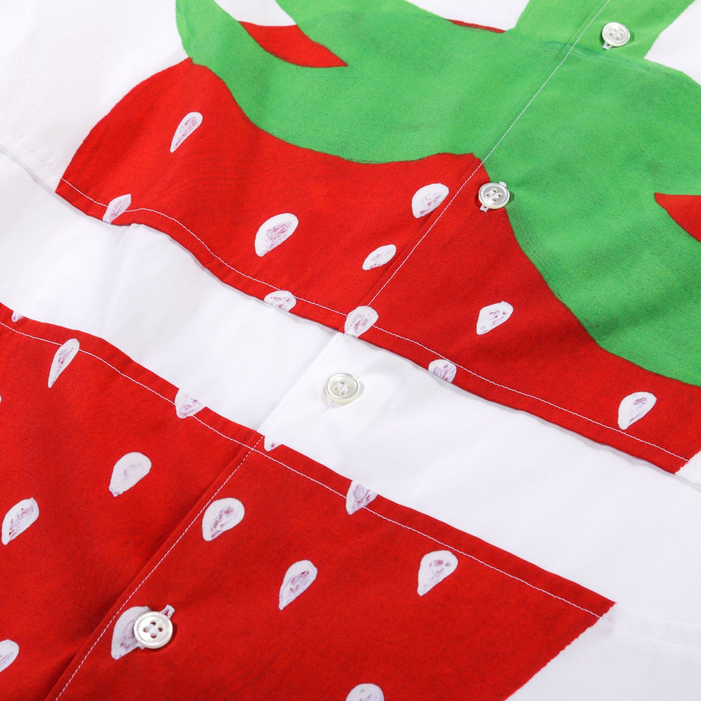 COMME DES GARCONS SHIRT B011 BRETT WESTFALL STRAWBERRY SHIRT WHITE