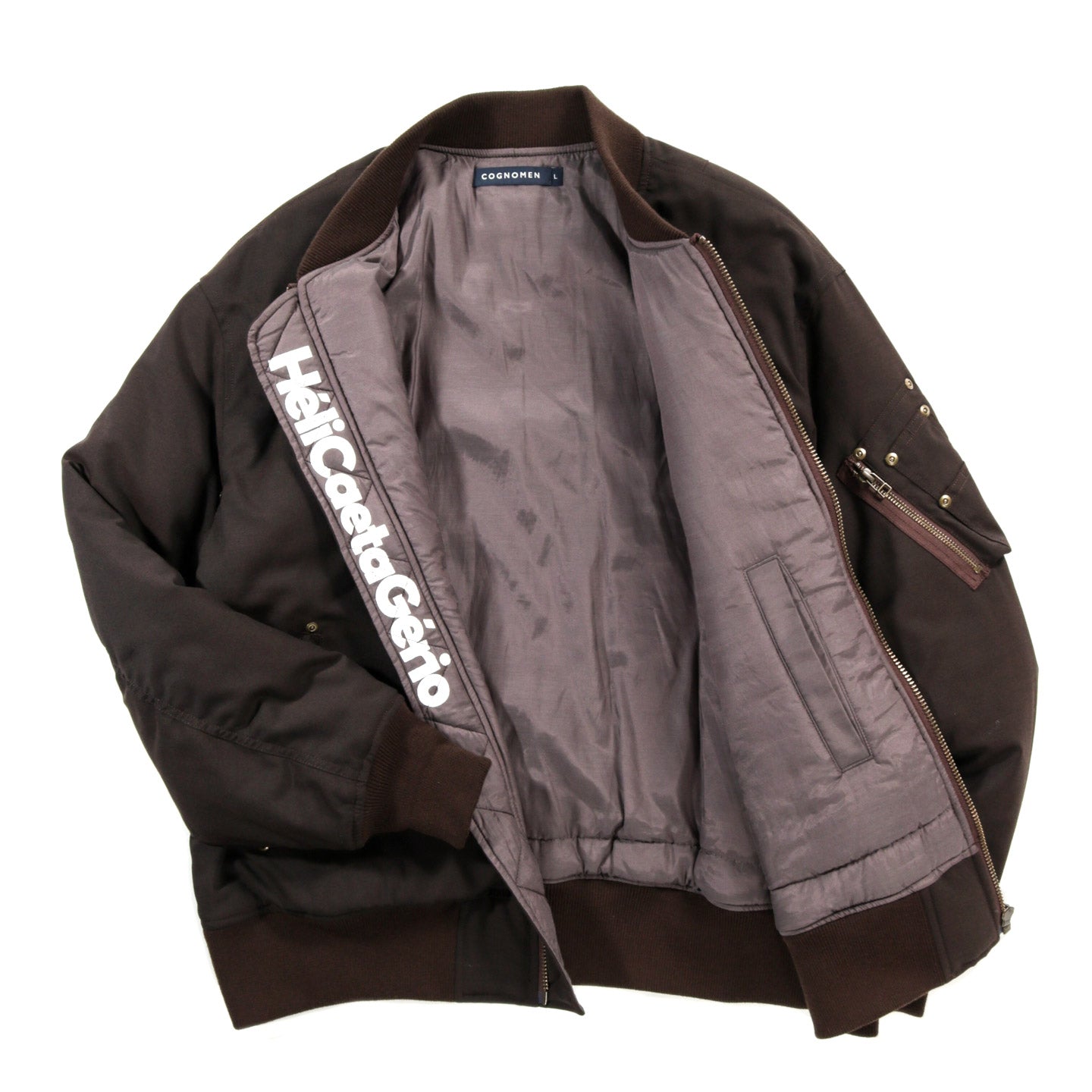 COGNOMEN HELICAETAGERIO MA-1 JACKET BROWN