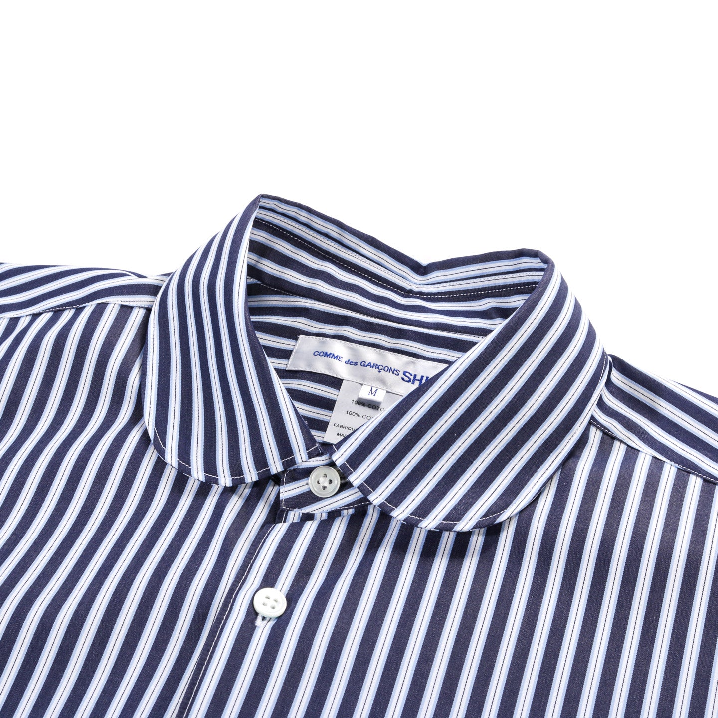 COMME DES GARCONS SHIRT FOREVER B219 WIDE CLASSIC ROUNDED COLLAR STRIPE 3