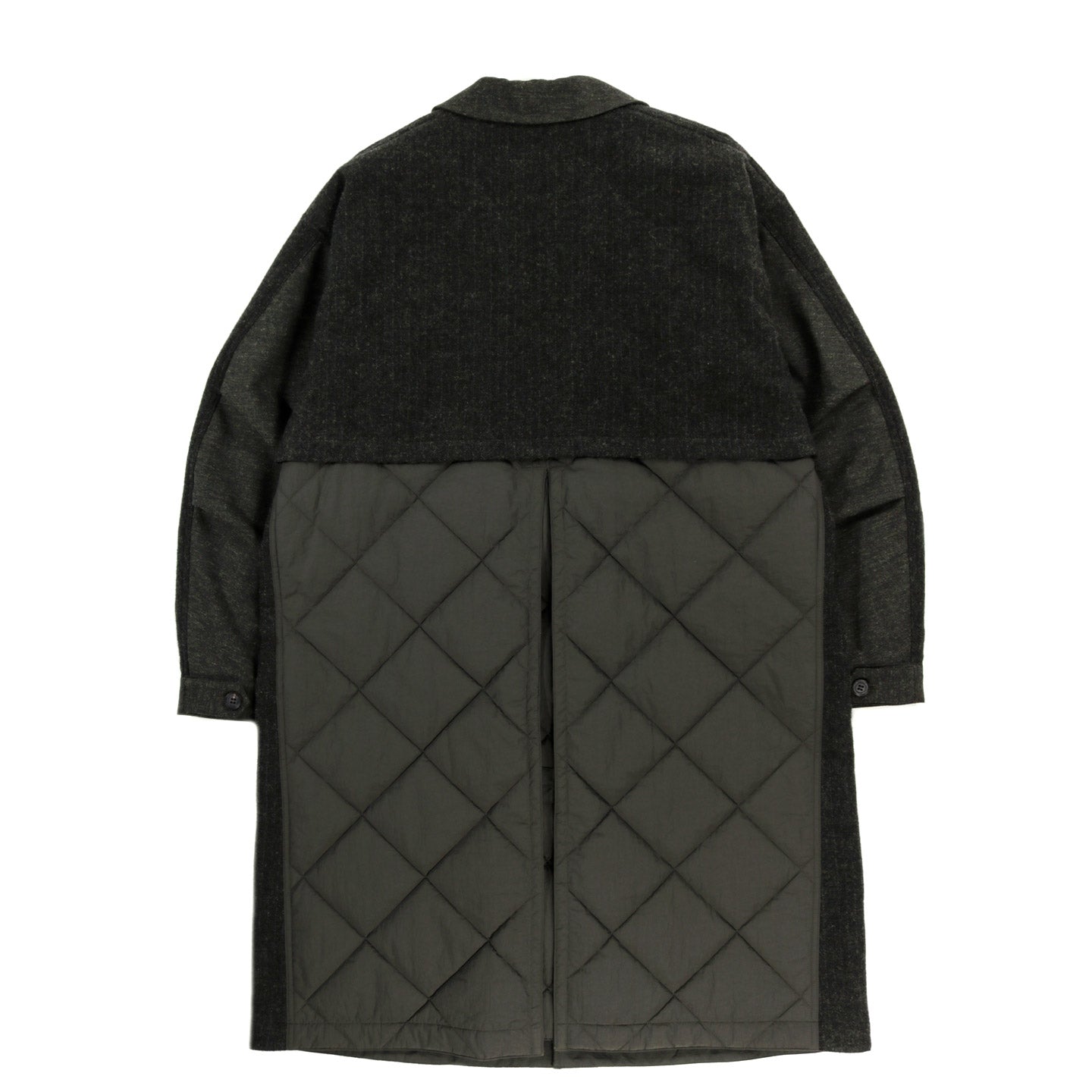 COMME DES GARCONS HOMME C006 WOOL COAT DARK KHAKI MIX