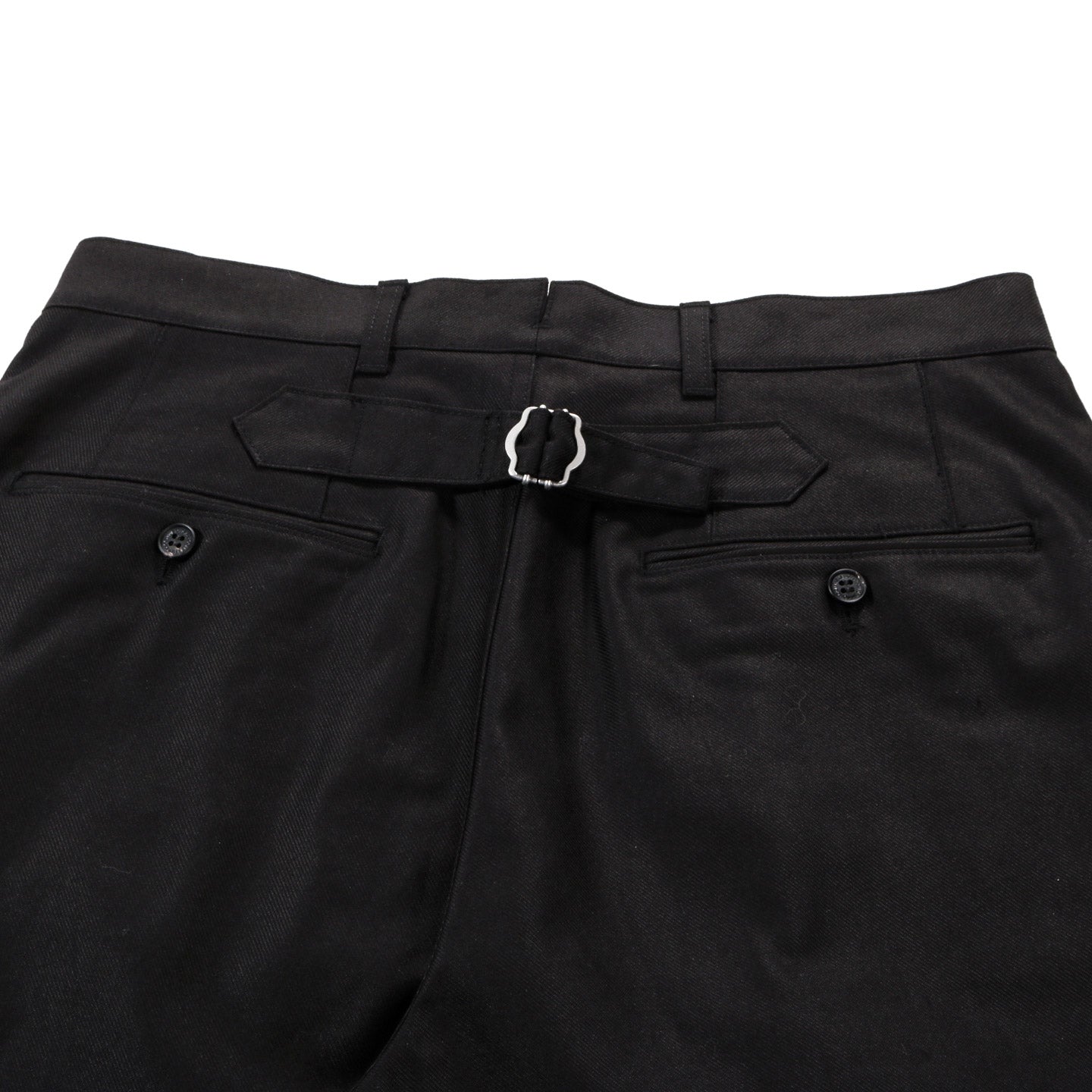 COMME DES GARCONS HOMME P034 WIDE PLEATED PANT HEAVY TWILL BLACK