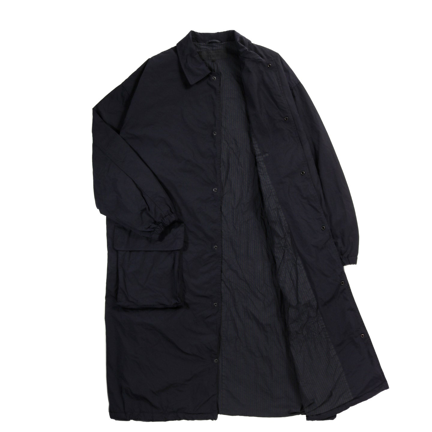COMME DES GARCONS HOMME C003 POLY OXFORD COAT NAVY