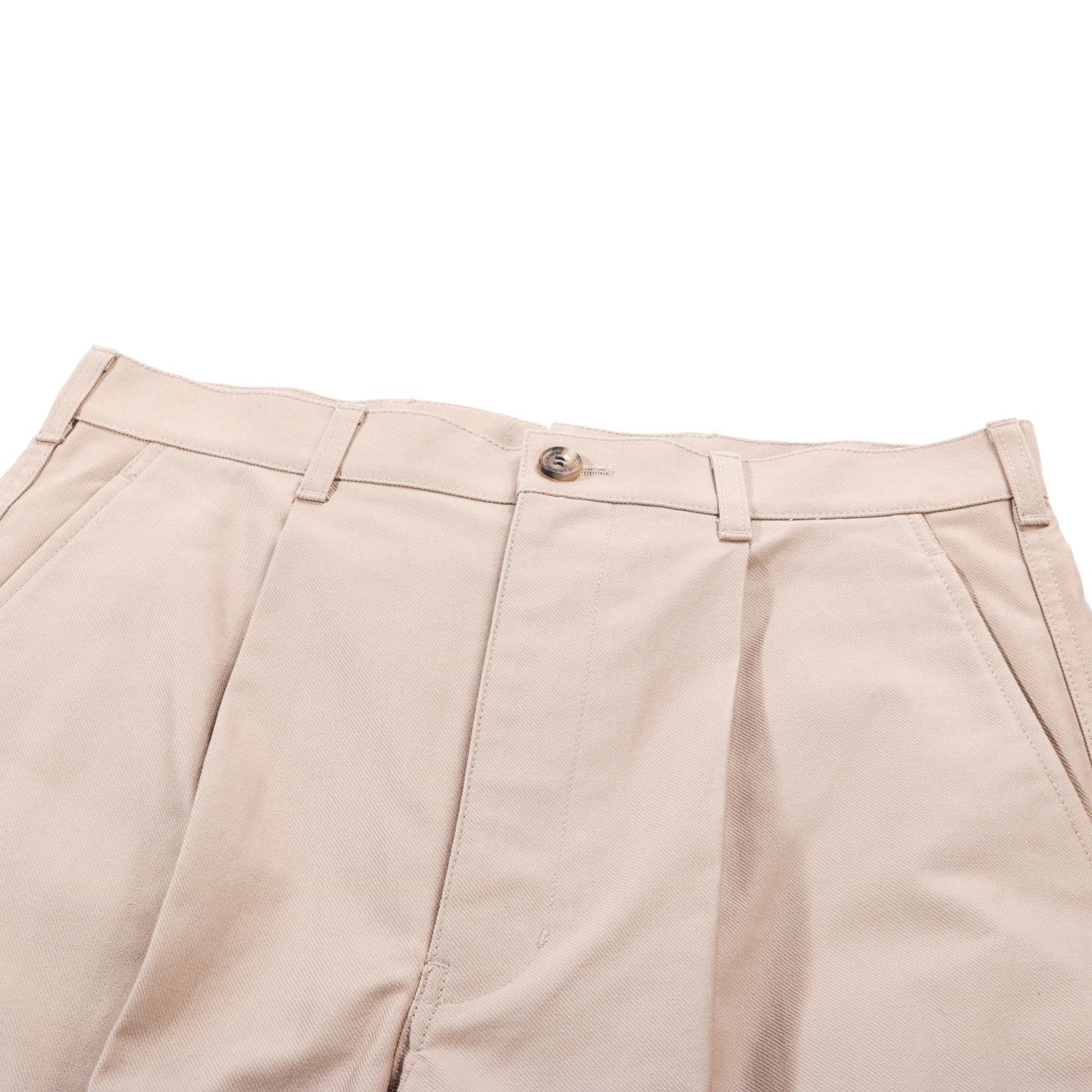 COMME DES GARCONS HOMME P034 WIDE PLEATED PANT HEAVY TWILL BEIGE