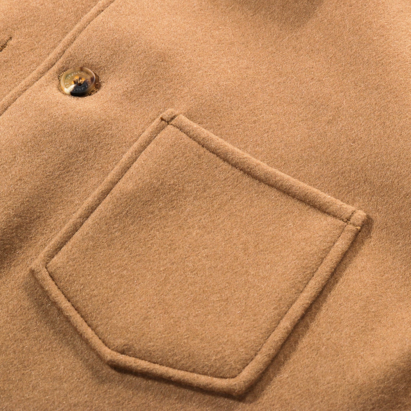 COMME DES GARCONS HOMME J023 BONDED WOOL JACKET CAMEL