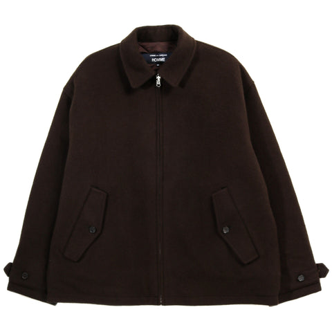 COMME DES GARCONS HOMME J024 REVERSIBLE QUILTED WOOL JACKET BROWN