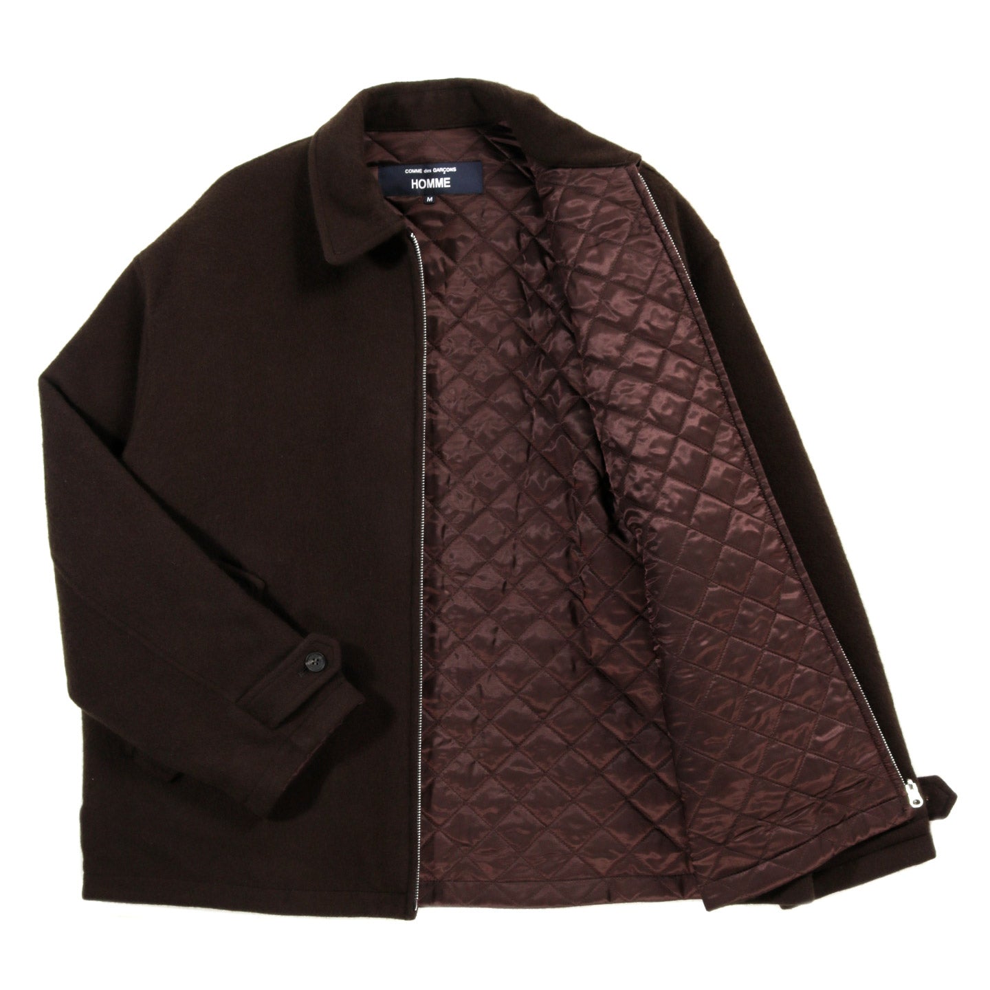COMME DES GARCONS HOMME J024 REVERSIBLE QUILTED WOOL JACKET BROWN