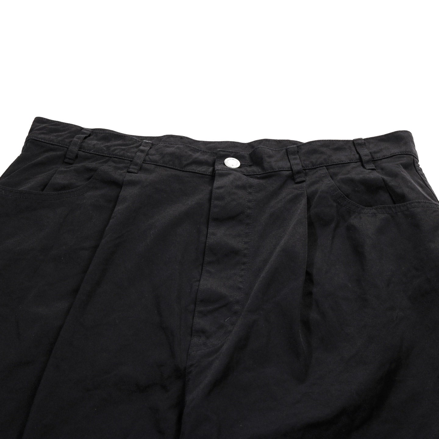COMME DES GARCONS HOMME P017 NYLON PLEATED PANT BLACK