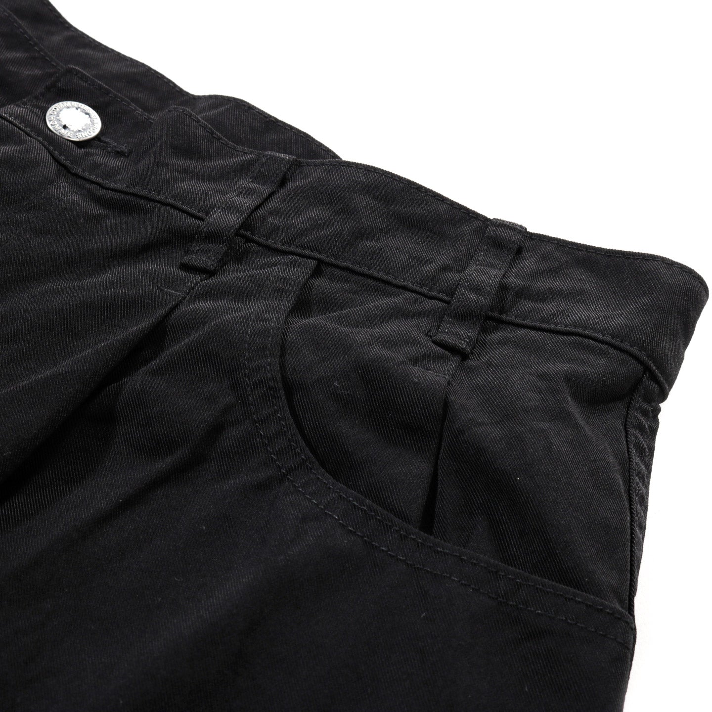 COMME DES GARCONS HOMME P017 NYLON PLEATED PANT BLACK