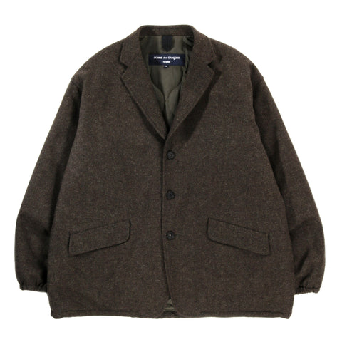 COMME DES GARCONS HOMME J018 INSULATED WOOL JACKET KHAKI