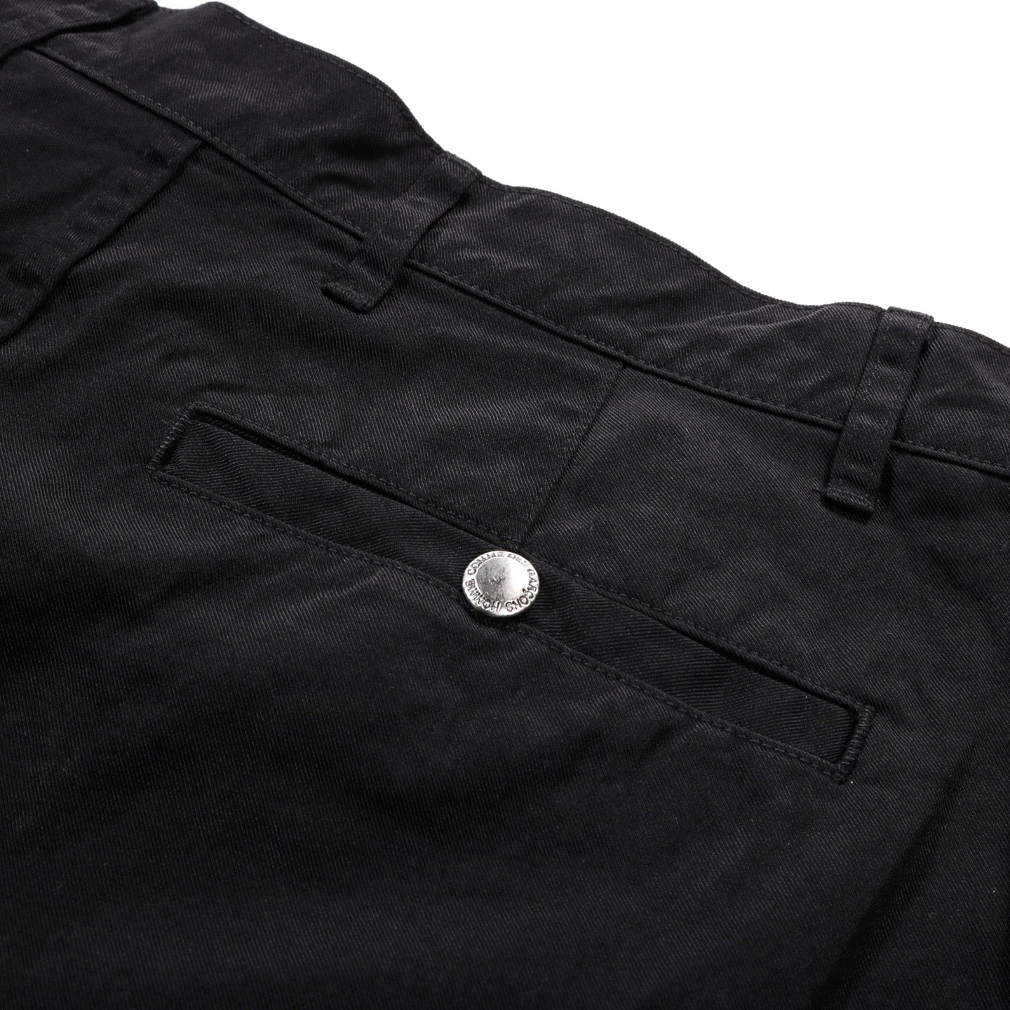 COMME DES GARCONS HOMME P017 NYLON PLEATED PANT BLACK