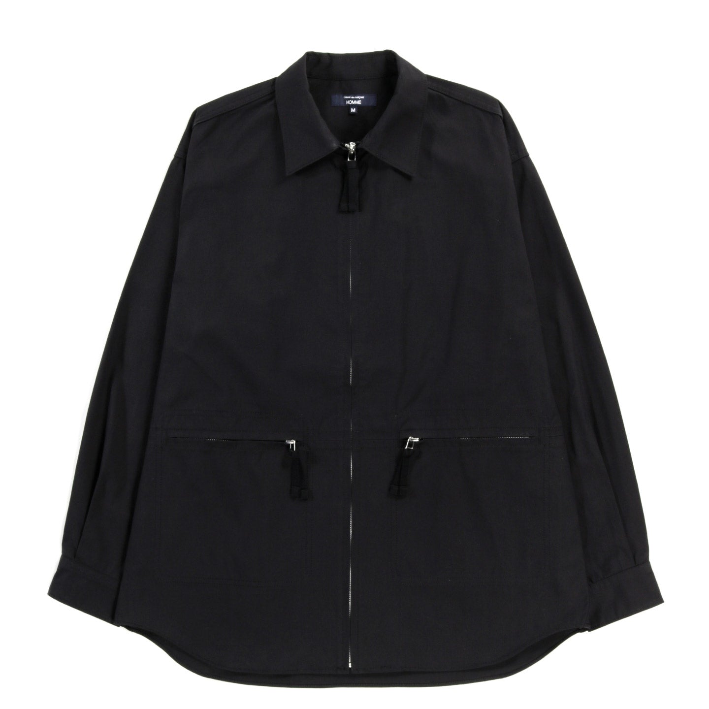 COMME DES GARCONS HOMME B008 ZIP SHIRT BLACK