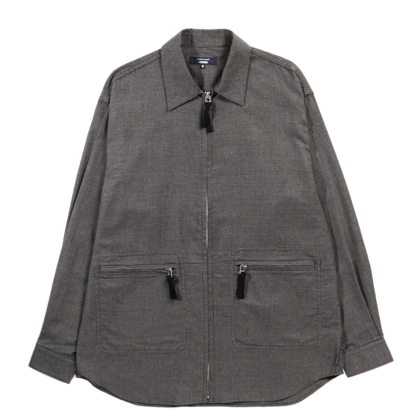 COMME DES GARCONS HOMME B023 ZIP SHIRT GREY