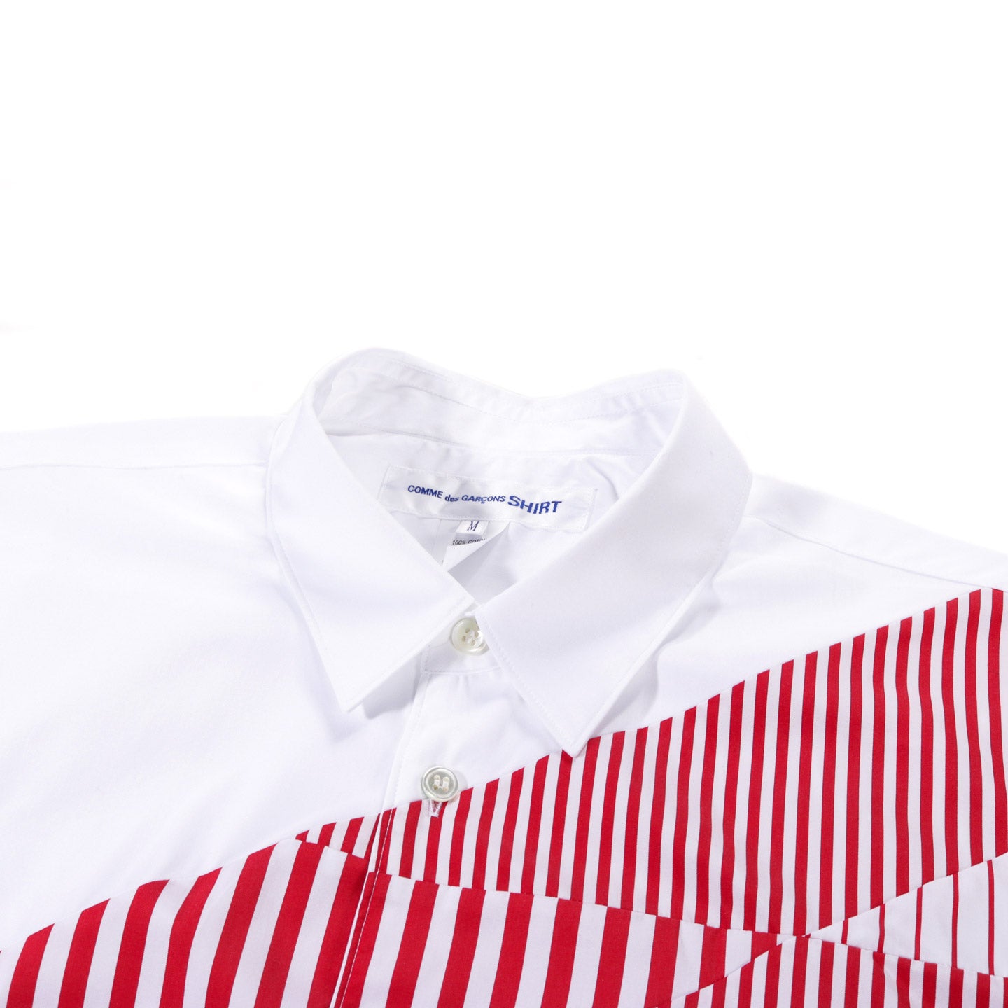 COMME DES GARCONS SHIRT B006 SHIRT WHITE / RED STRIPE MIX