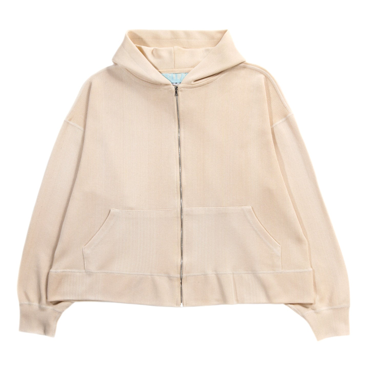 CSILLAG COTTON ZIP HOODED SWEATSHIRT SAND
