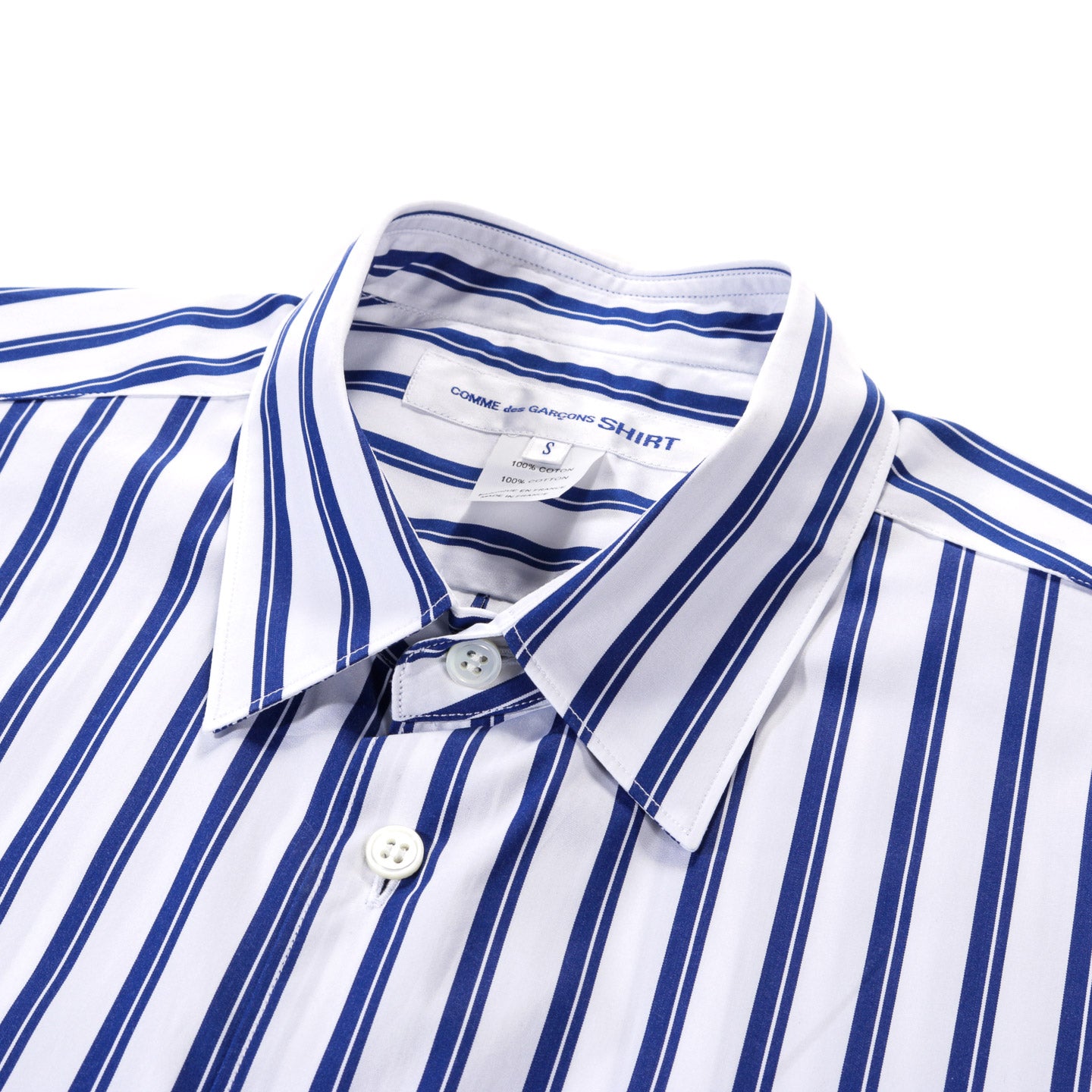 COMME DES GARCONS SHIRT FOREVER B115 WIDE CLASSIC WHITE / BLUE STRIPE