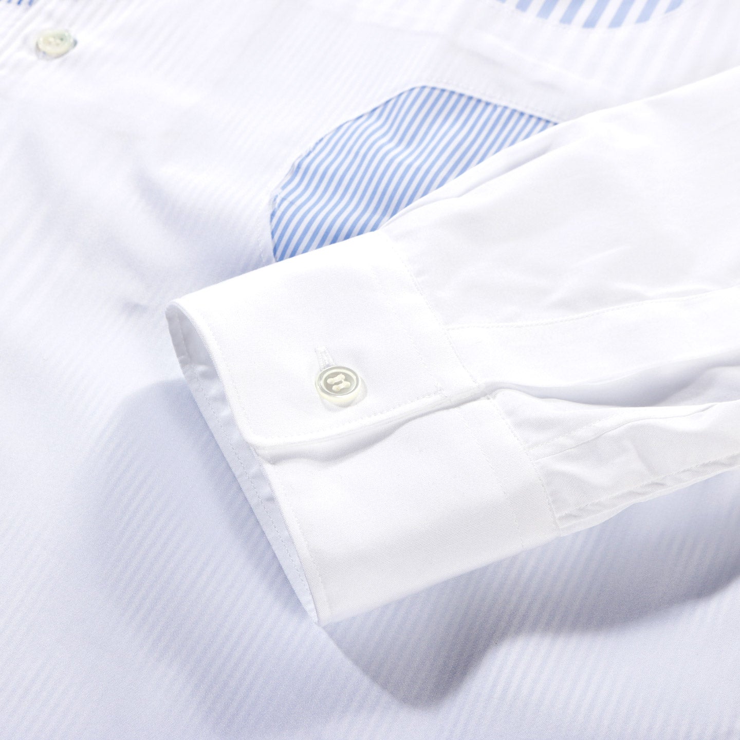 COMME DES GARCONS SHIRT B015 SHIRT WHITE / STRIPE MIX
