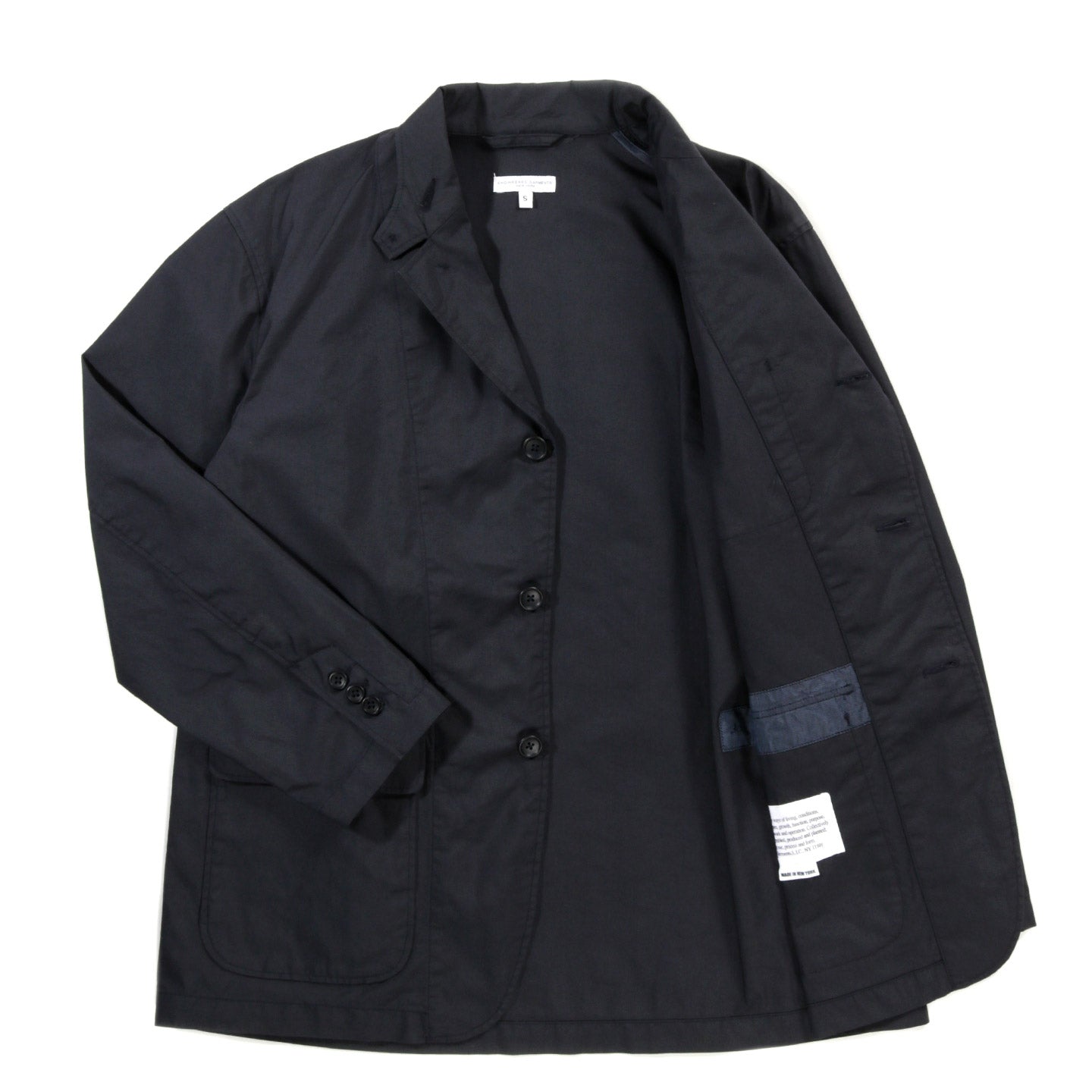 ENGINEERED GARMENTS LOITER JACKET DK NAVY LT. WEIGHT NYCO TWILL