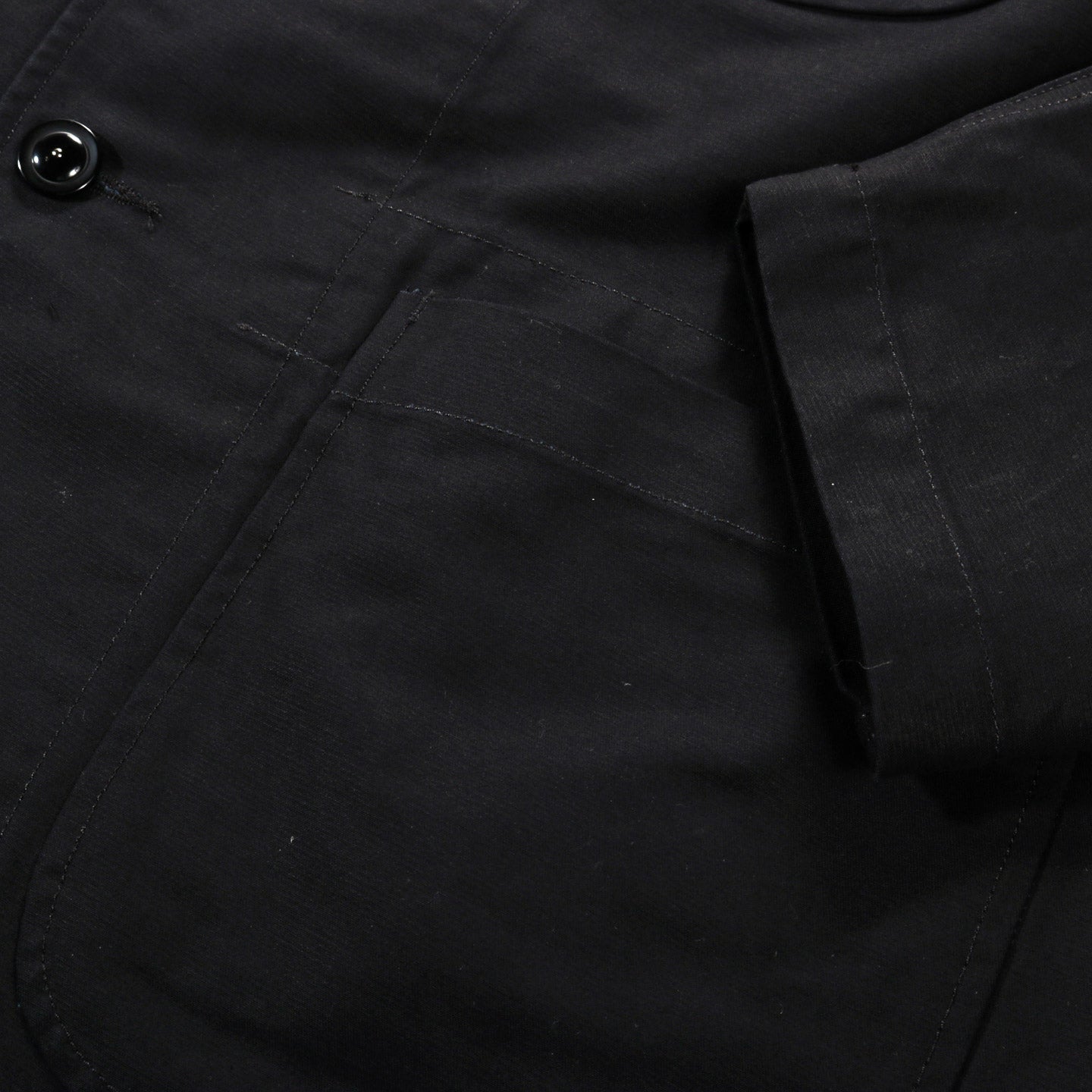 ENGINEERED GARMENTS BEDFORD JACKET BLACK COTTON DOUBLE CLOTH