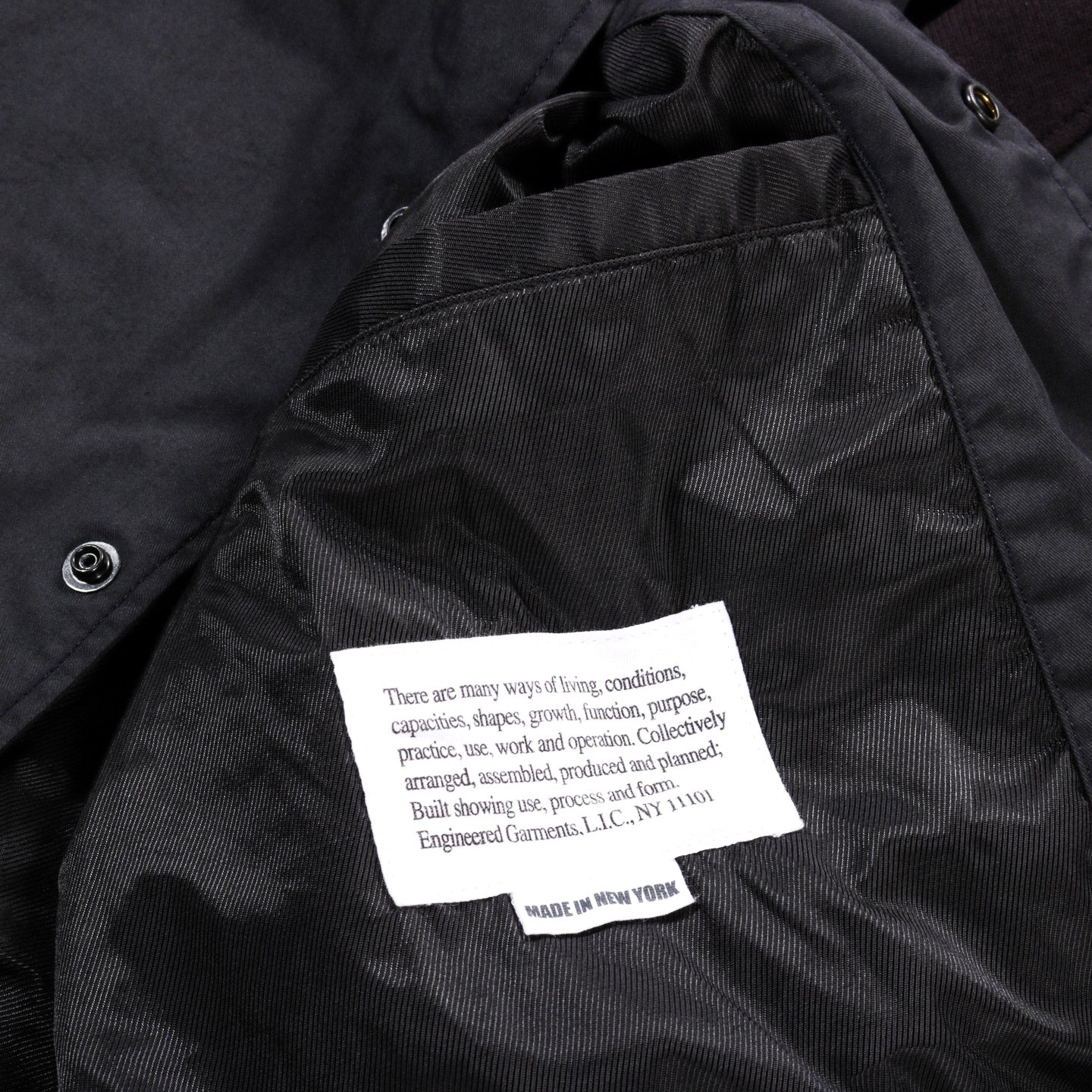 ENGINEERED GARMENTS REFEREE JACKET DK NAVY LT. WEIGHT NYCO TWILL