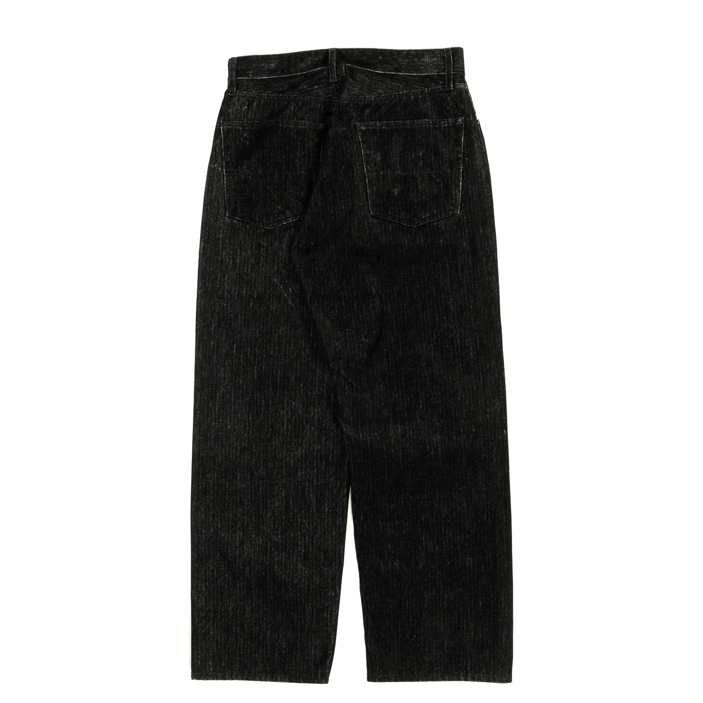 ENGINEERED GARMENTS RF JEANS BLACK COTTON FLOCKING HERRINGBONE