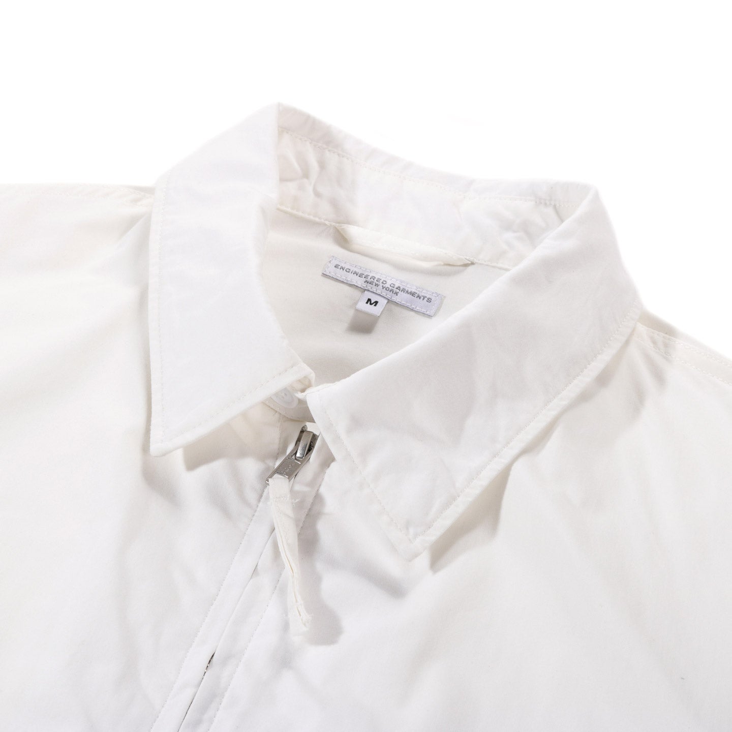 ENGINEERED GARMENTS CLAIGTON JACKET WHITE LT. WEIGHT NYCO POPLIN