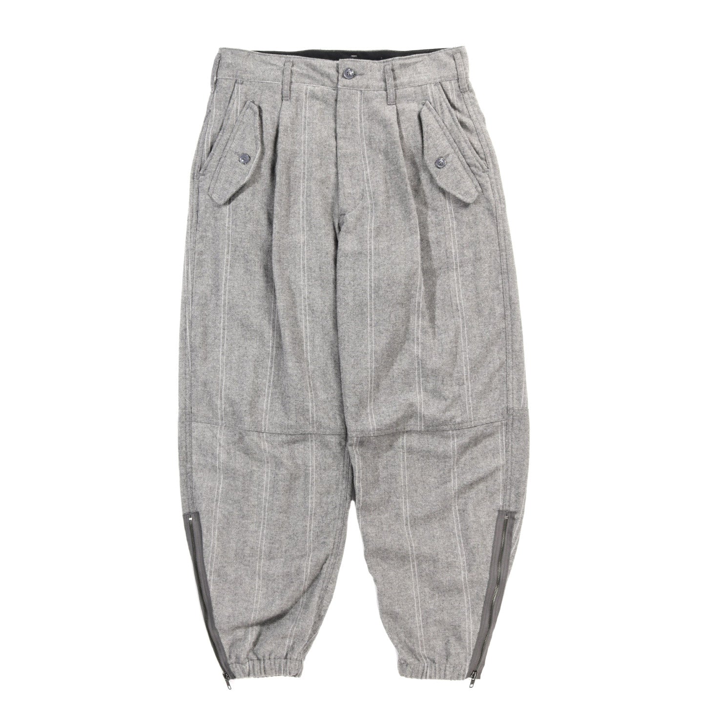 ENGINEERED GARMENTS IAC PANT LT. GREY WOOL STRIPED HB