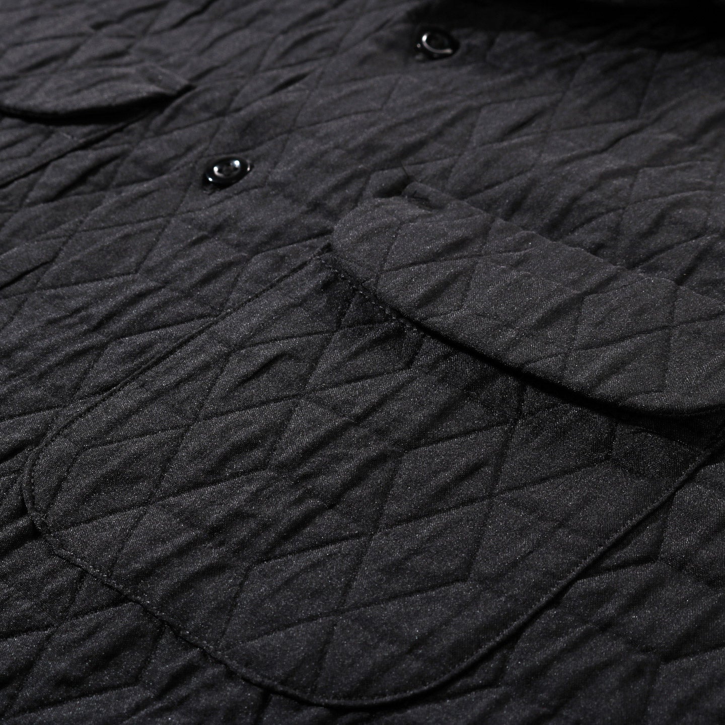 ENGINEERED GARMENTS CLASSIC SHIRT BLACK POLY GEO QUILT