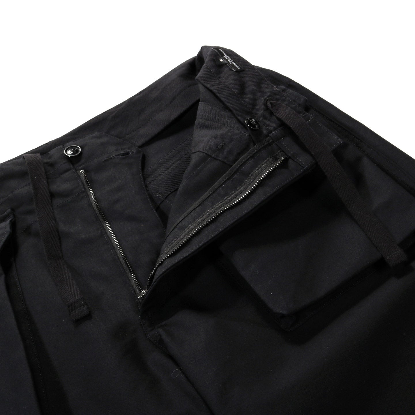ENGINEERED GARMENTS NORWEGIAN ARMY PANT BLACK COTTON DOUBLE CLOTH