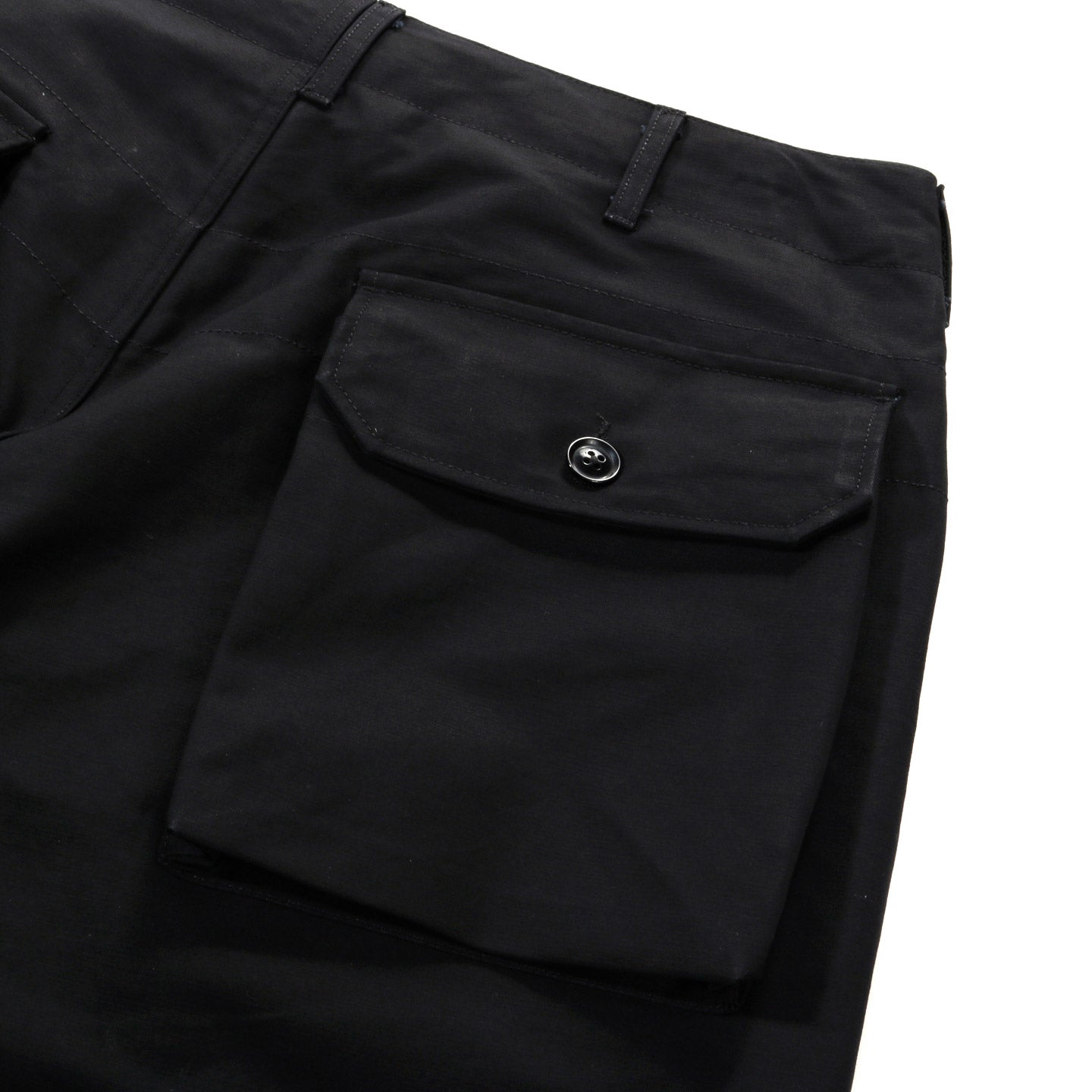ENGINEERED GARMENTS NORWEGIAN ARMY PANT BLACK COTTON DOUBLE CLOTH