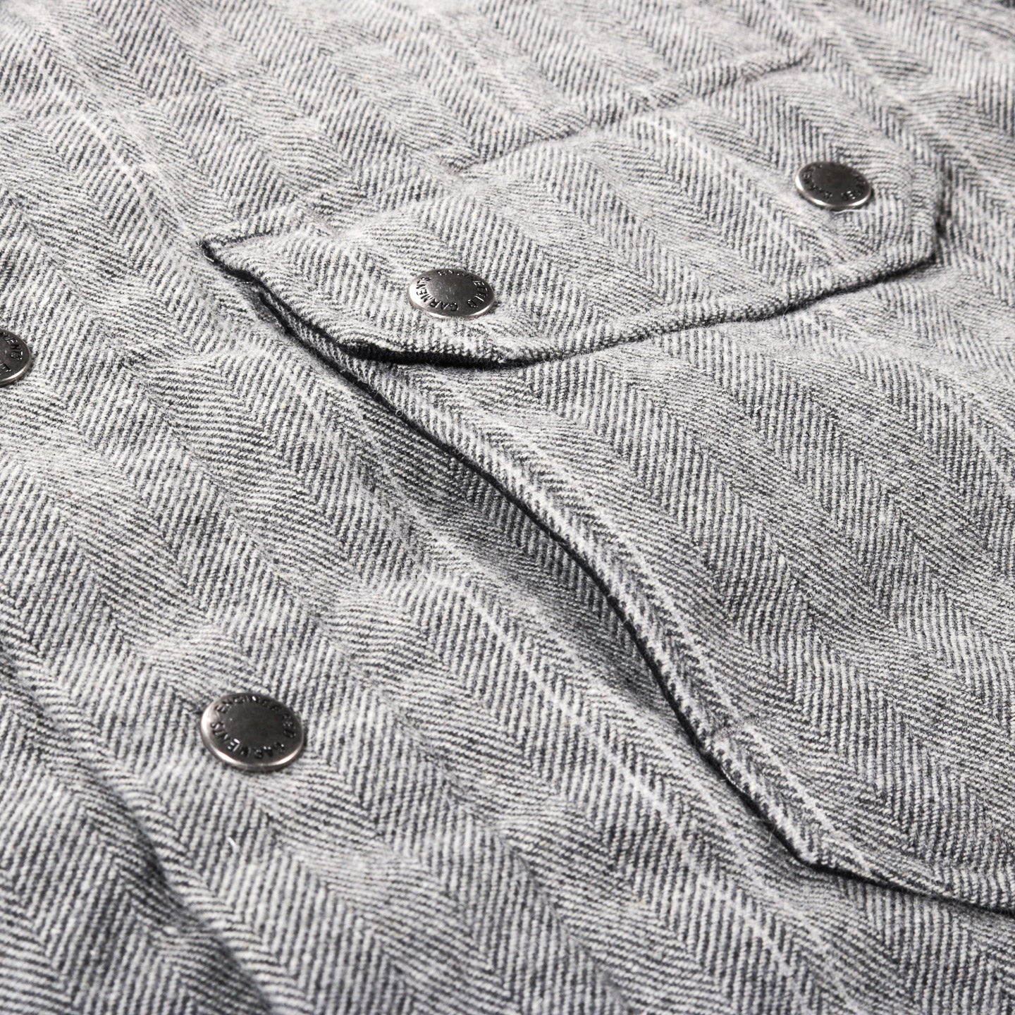ENGINEERED GARMENTS CPO SHIRT JACKET LT. GREY WOOL STRIPED HB