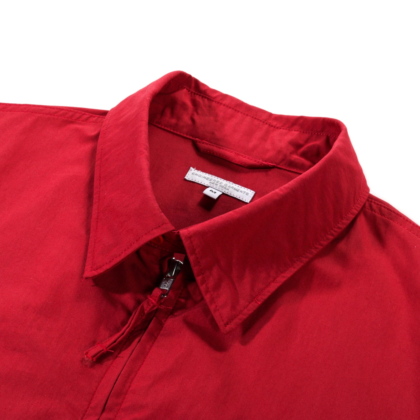 ENGINEERED GARMENTS CLAIGTON JACKET RED LT. WEIGHT NYCO POPLIN