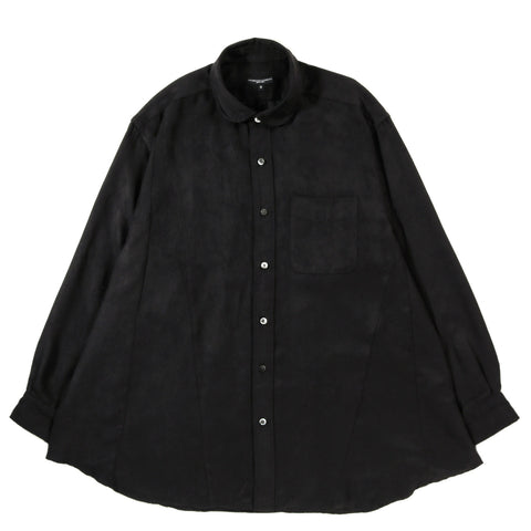 ENGINEERED GARMENTS FLARED SHIRT BLACK POLY FAKE SUEDE