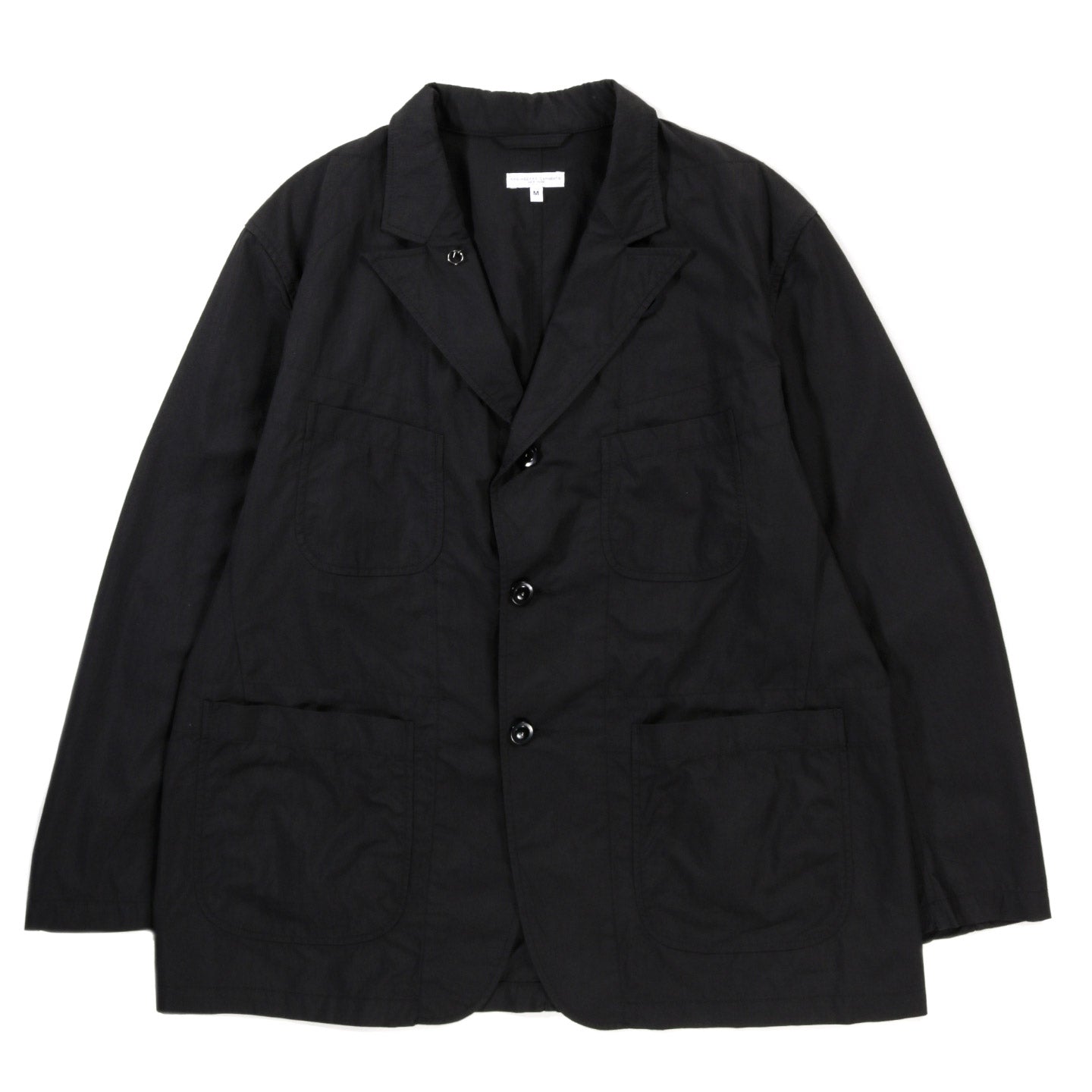 ENGINEERED GARMENTS BEDFORD JACKET BLACK LT. WEIGHT NYCO POPLIN