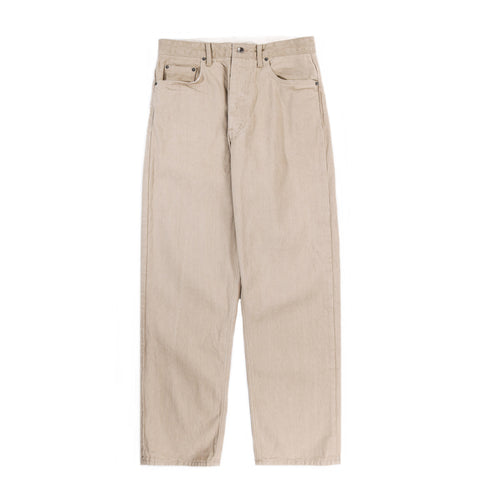 ENGINEERED GARMENTS RF JEANS KHAKI 13OZ BROKEN DENIM