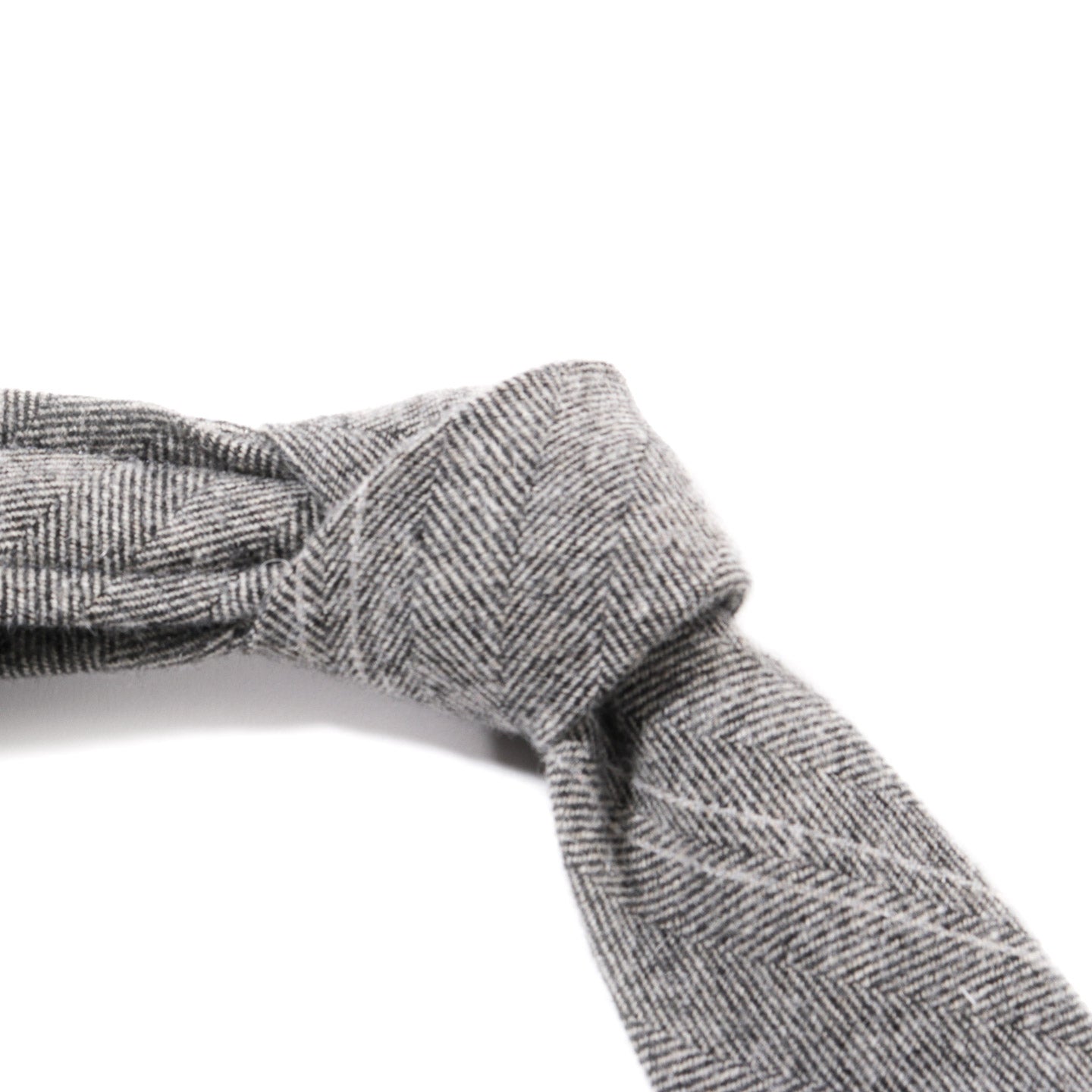 ENGINEERED GARMENTS NECK TIE LT. GREY WOOL STRIPED HB