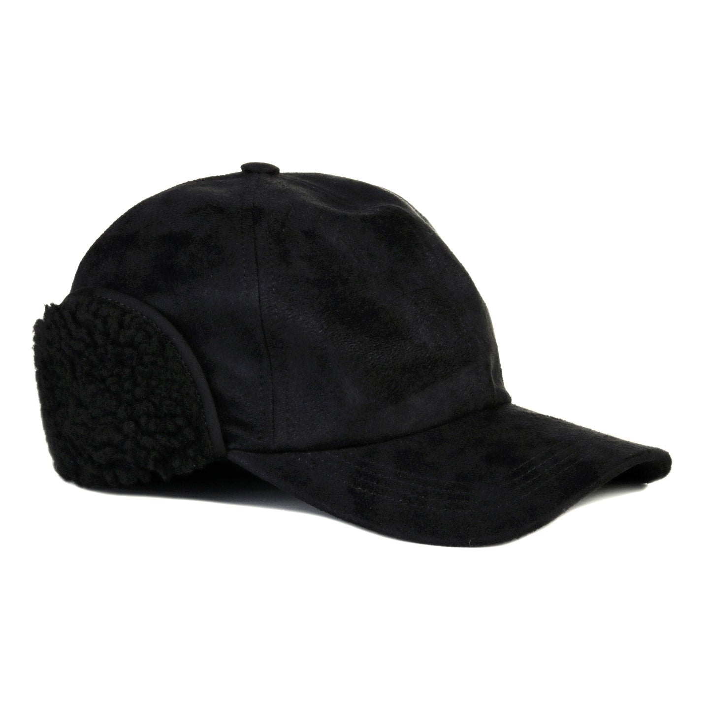 ENGINEERED GARMENTS HUNTING CAP BLACK POLYESTER FAKE SUEDE