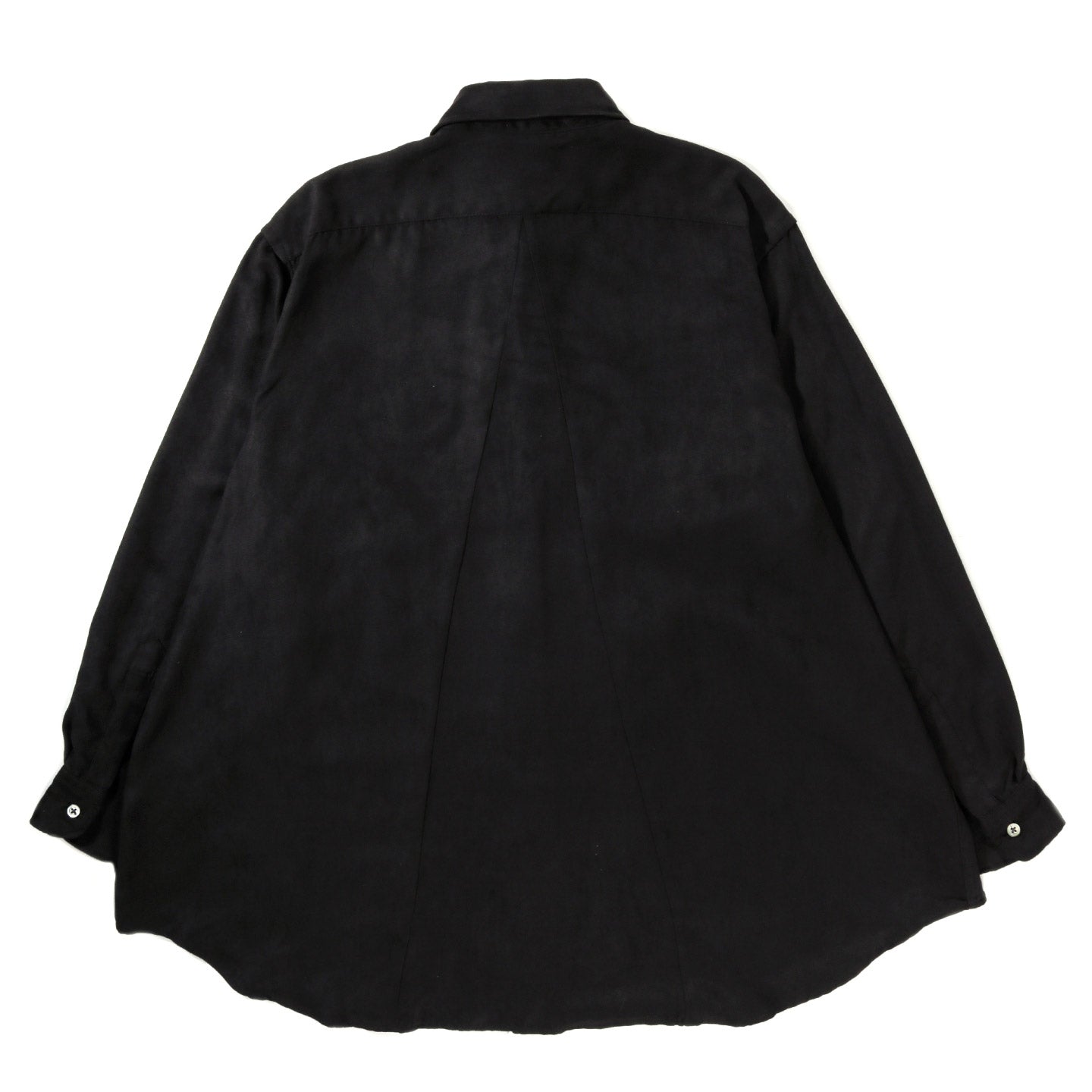 ENGINEERED GARMENTS FLARED SHIRT BLACK POLY FAKE SUEDE