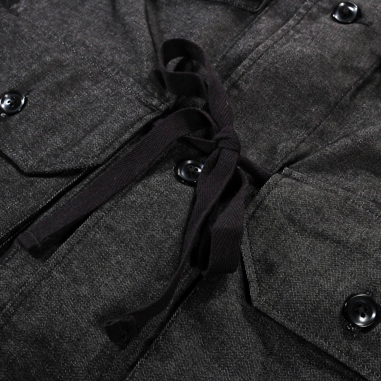 ENGINEERED GARMENTS C-1 VEST BLACK CP DENIM