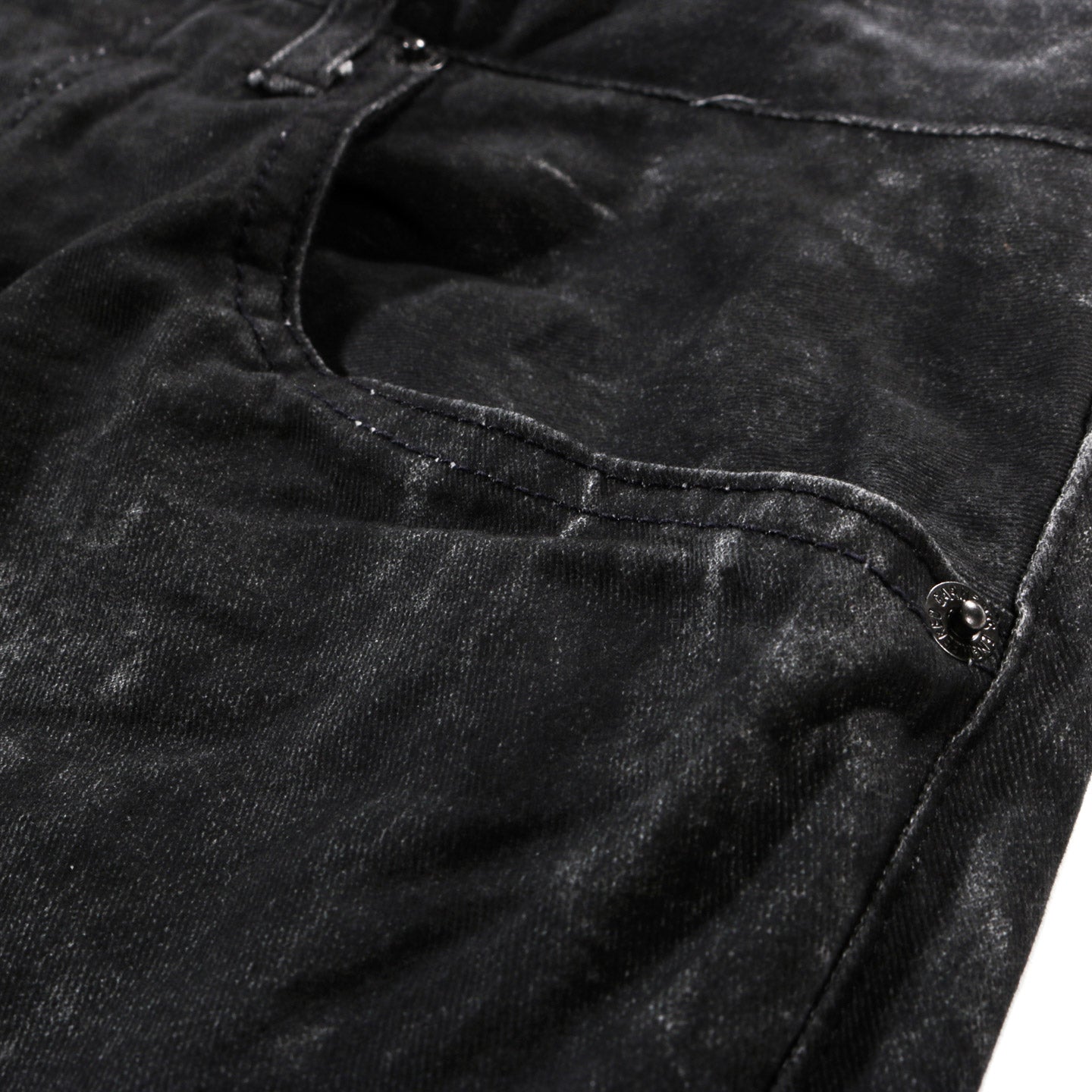 ENGINEERED GARMENTS RF JEANS BLACK COTTON DISTRESSED PRINT