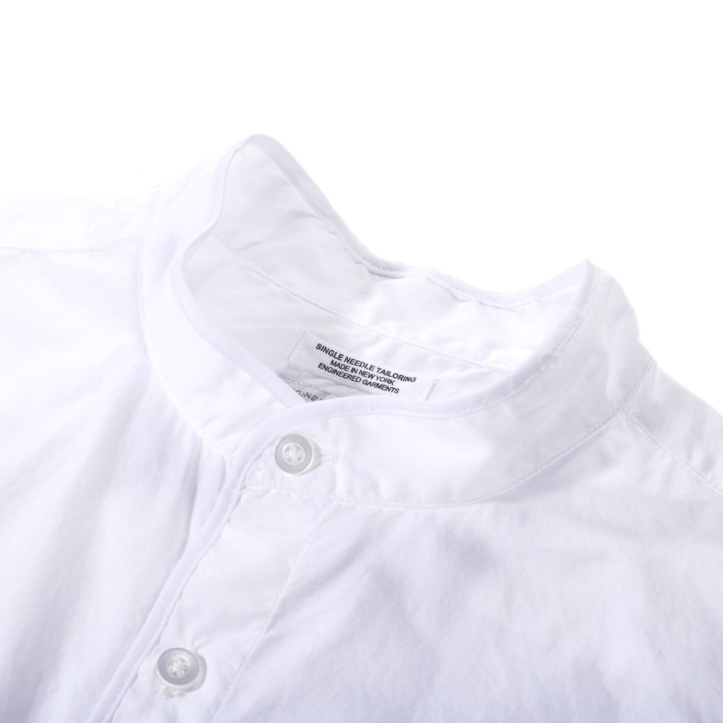 ENGINEERED GARMENTS COPLEY SHIRT WHITE 100'S 2PLY BROADCLOTH
