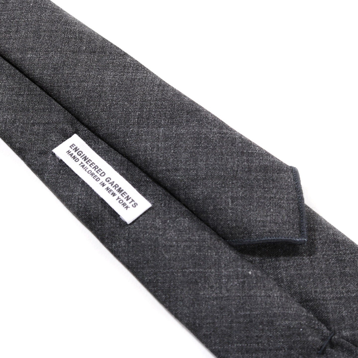 ENGINEERED GARMENTS NECK TIE CHARCOAL TROPICAL WOOL