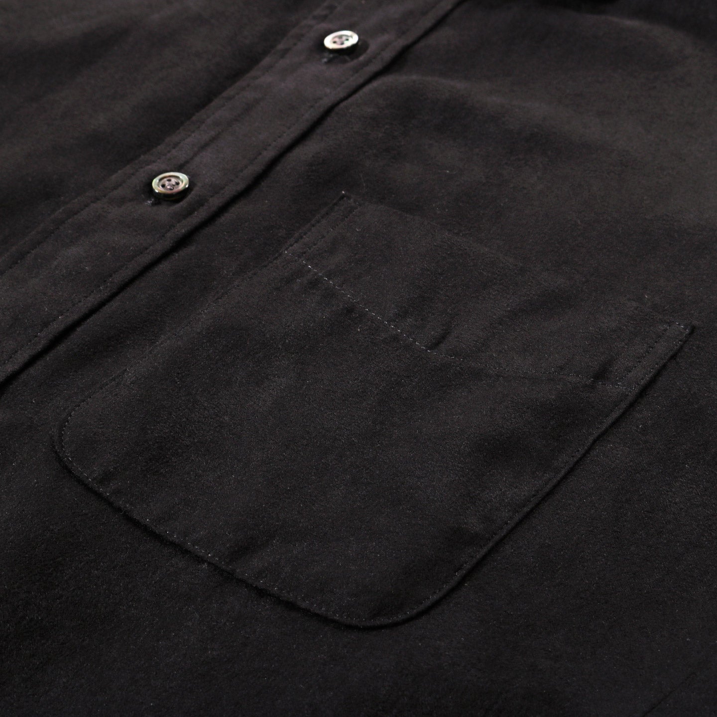 ENGINEERED GARMENTS FLARED SHIRT BLACK POLY FAKE SUEDE