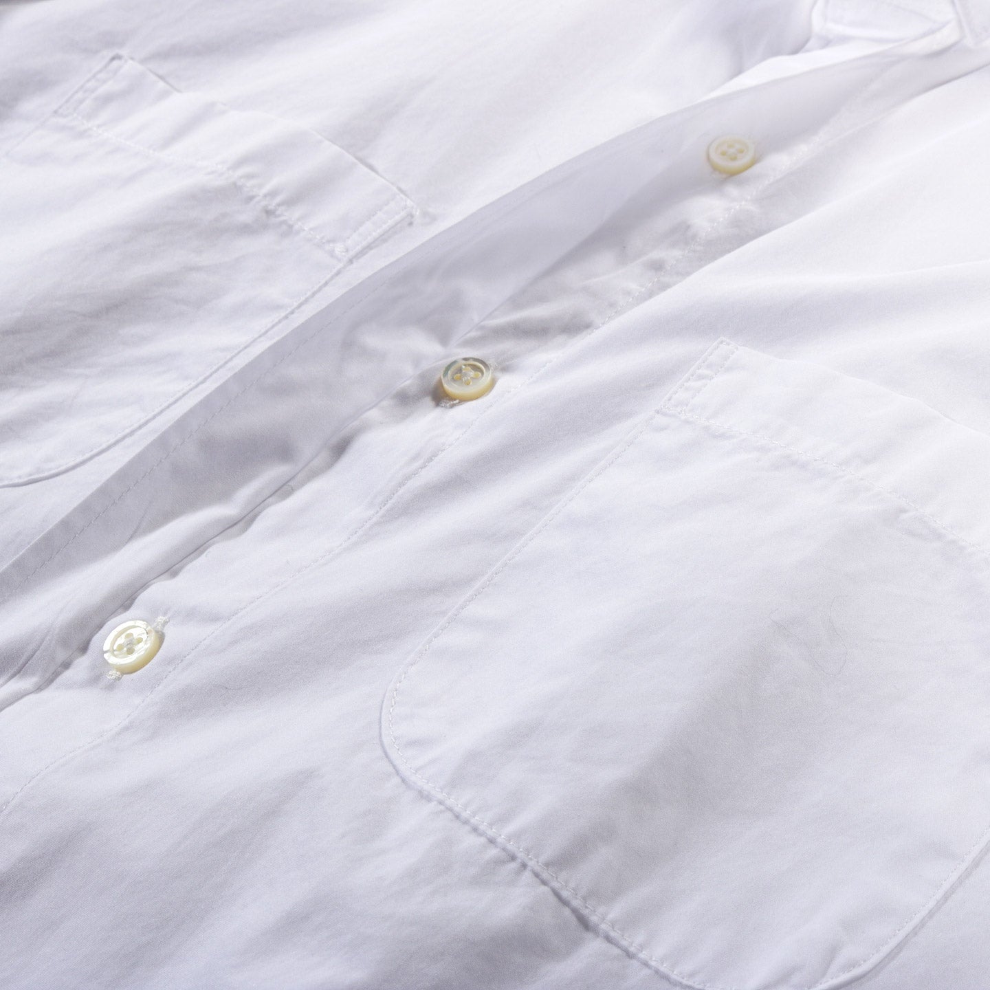 ENGINEERED GARMENTS WING COLLAR SHIRT WHITE 2PLY BROADCLOTH